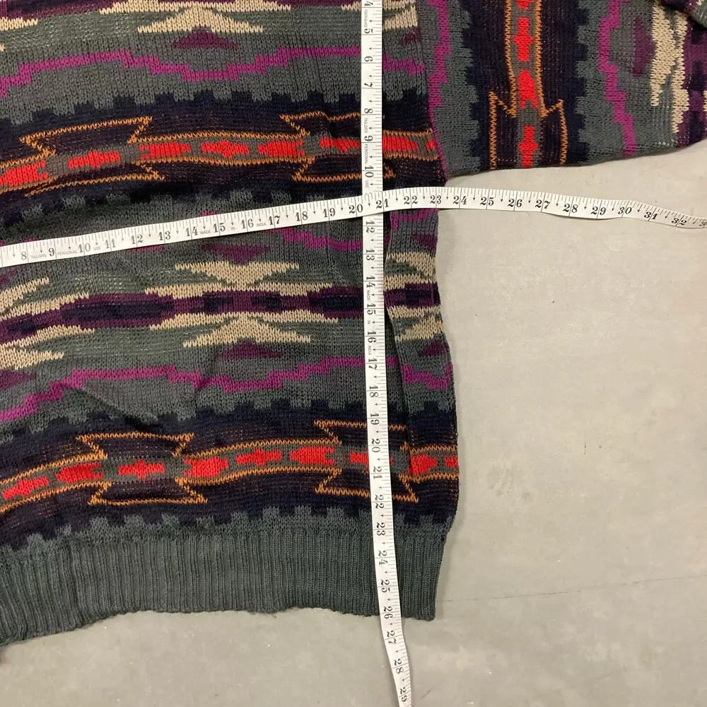 vintage y2k patterned sweater